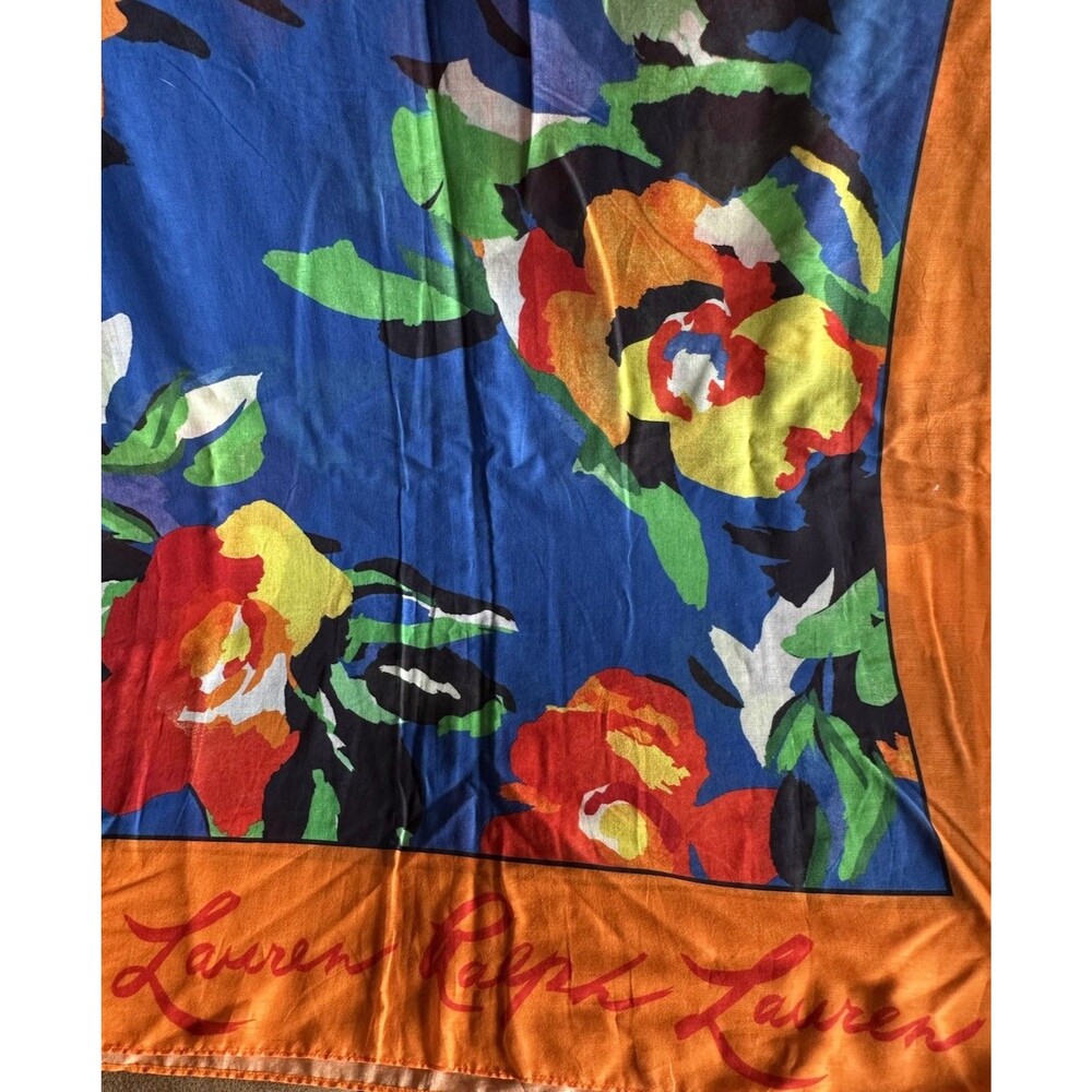 NWT Lauren Ralph Lauren Wrap Scarf Pareo Tropical Floral 64” x 46” MSRP $115